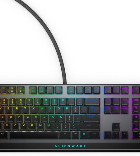 Low-Profile RGB Gaming Keyboard AW510K: Alienfx per Key RGB LED - Media CONTROLS & USB Passthrough - Cherry MX Low Profile Red Switches