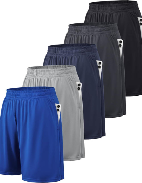 Load image into Gallery viewer, Athletic Shorts for Men with Pockets and Elastic Waistband Quick Dry Activewear
