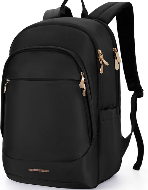 Load image into Gallery viewer, Travel Backpack for Women, 15.6 Inch anti Theft Laptop Backpack with USB Charging Hole, Water Resistant College Bookbag, Large Capacity Black Computer Backpacks for Work, Black
