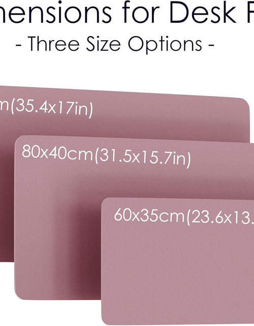 Load image into Gallery viewer, Dual Sided Leather Desk Pad (31.5 X 15.7"), Office Waterproof Desk Mat, PU Mouse Pad, Desk Protector Cover, Desk Writing Mat for Office/Home/Work/Cubicle (Purple/Pink)
