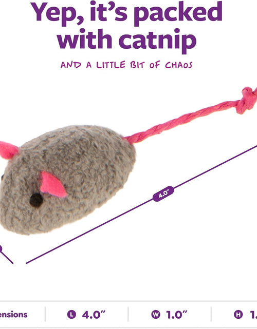 Load image into Gallery viewer, Skitter Critters Cat Toy Catnip Mice, 3/Pkg, Gray, Beige (39384)

