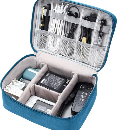 Electronics Organizer Travel Cable Organizer Bag for Electronics Accessories, Portable Tech Carring Large Storage Case for Charger, Cord, Power Bank, Hardware