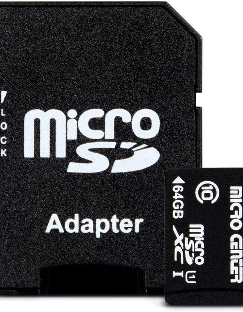 Load image into Gallery viewer, Micro Center 64GB Class 10 Microsdxc Flash Memory Card with Adapter for Mobile Device Storage Phone, Tablet, Drone &amp; Full HD Video Recording - 80Mb/S UHS-I, C10, U1 (2 Pack)
