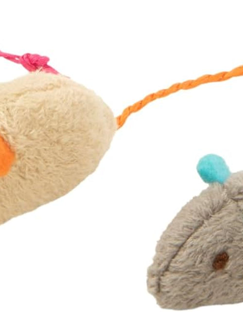 Load image into Gallery viewer, Skitter Critters Cat Toy Catnip Mice, 3/Pkg, Gray, Beige (39384)
