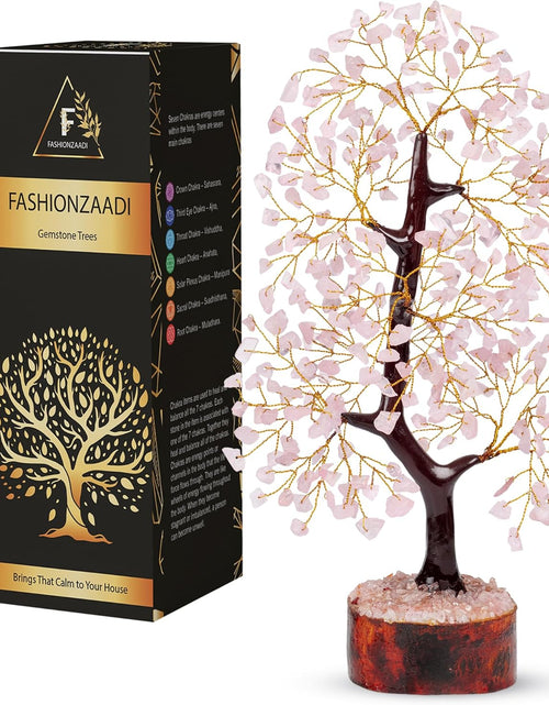 Load image into Gallery viewer, Feng Shui Tree, Rose Quartz Crystals, Crystal Room Decor, Gemstone Tree, Stones and Crystals, Rose Quartz Tree, Crystal Tree, Pink Quartz Crystal, Gem Tree, Crystal Gifts for Women, Good Luck Gifts

