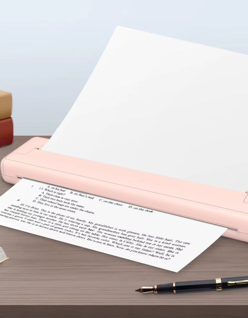 Load image into Gallery viewer, Portable Mini Thermal Printer Wireless Bluetooth A4 Paper Printer Built-In 1000Mah Battery Mini Pocket Printer for Journal Photo
