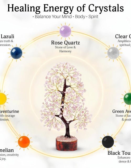 Load image into Gallery viewer, Feng Shui Tree, Rose Quartz Crystals, Crystal Room Decor, Gemstone Tree, Stones and Crystals, Rose Quartz Tree, Crystal Tree, Pink Quartz Crystal, Gem Tree, Crystal Gifts for Women, Good Luck Gifts
