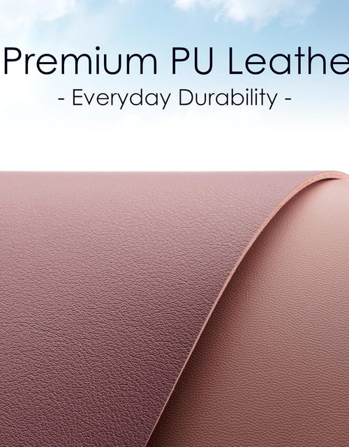 Load image into Gallery viewer, Dual Sided Leather Desk Pad (31.5 X 15.7"), Office Waterproof Desk Mat, PU Mouse Pad, Desk Protector Cover, Desk Writing Mat for Office/Home/Work/Cubicle (Purple/Pink)
