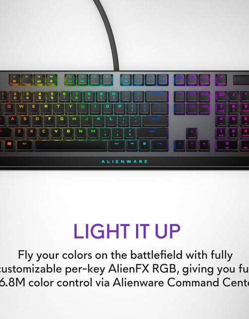 Load image into Gallery viewer, Low-Profile RGB Gaming Keyboard AW510K: Alienfx per Key RGB LED - Media CONTROLS &amp; USB Passthrough - Cherry MX Low Profile Red Switches
