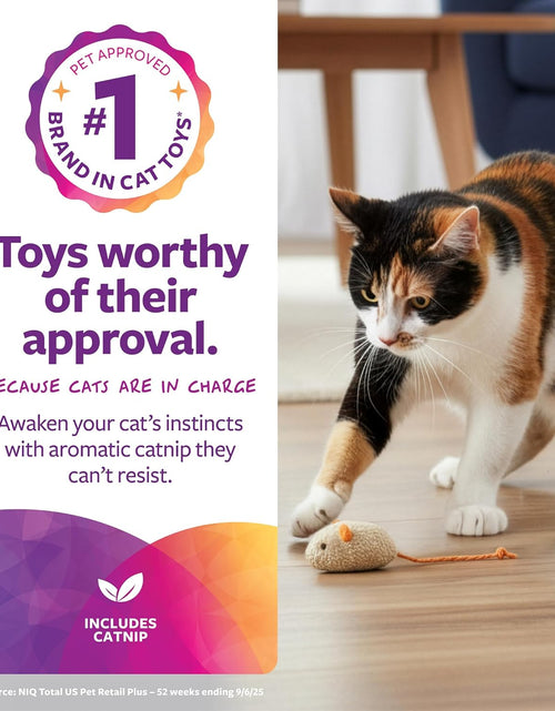 Load image into Gallery viewer, Skitter Critters Cat Toy Catnip Mice, 3/Pkg, Gray, Beige (39384)
