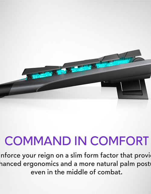 Load image into Gallery viewer, Low-Profile RGB Gaming Keyboard AW510K: Alienfx per Key RGB LED - Media CONTROLS &amp; USB Passthrough - Cherry MX Low Profile Red Switches
