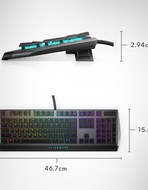 Load image into Gallery viewer, Low-Profile RGB Gaming Keyboard AW510K: Alienfx per Key RGB LED - Media CONTROLS &amp; USB Passthrough - Cherry MX Low Profile Red Switches
