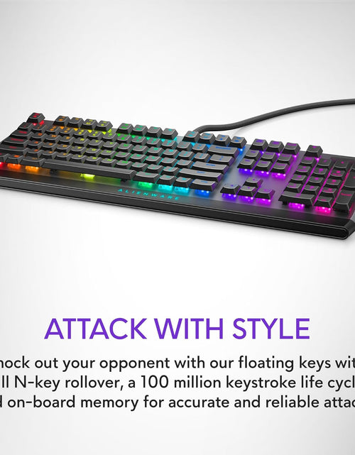 Load image into Gallery viewer, Low-Profile RGB Gaming Keyboard AW510K: Alienfx per Key RGB LED - Media CONTROLS &amp; USB Passthrough - Cherry MX Low Profile Red Switches
